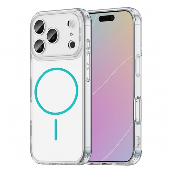Coque renforcée transparente iPhone 17 pro Max avec magsafe - Bleu cl