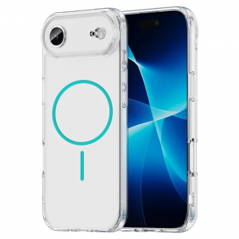 Coque TPU transparente iPhone Air avec magsafe couleur Bleu clair