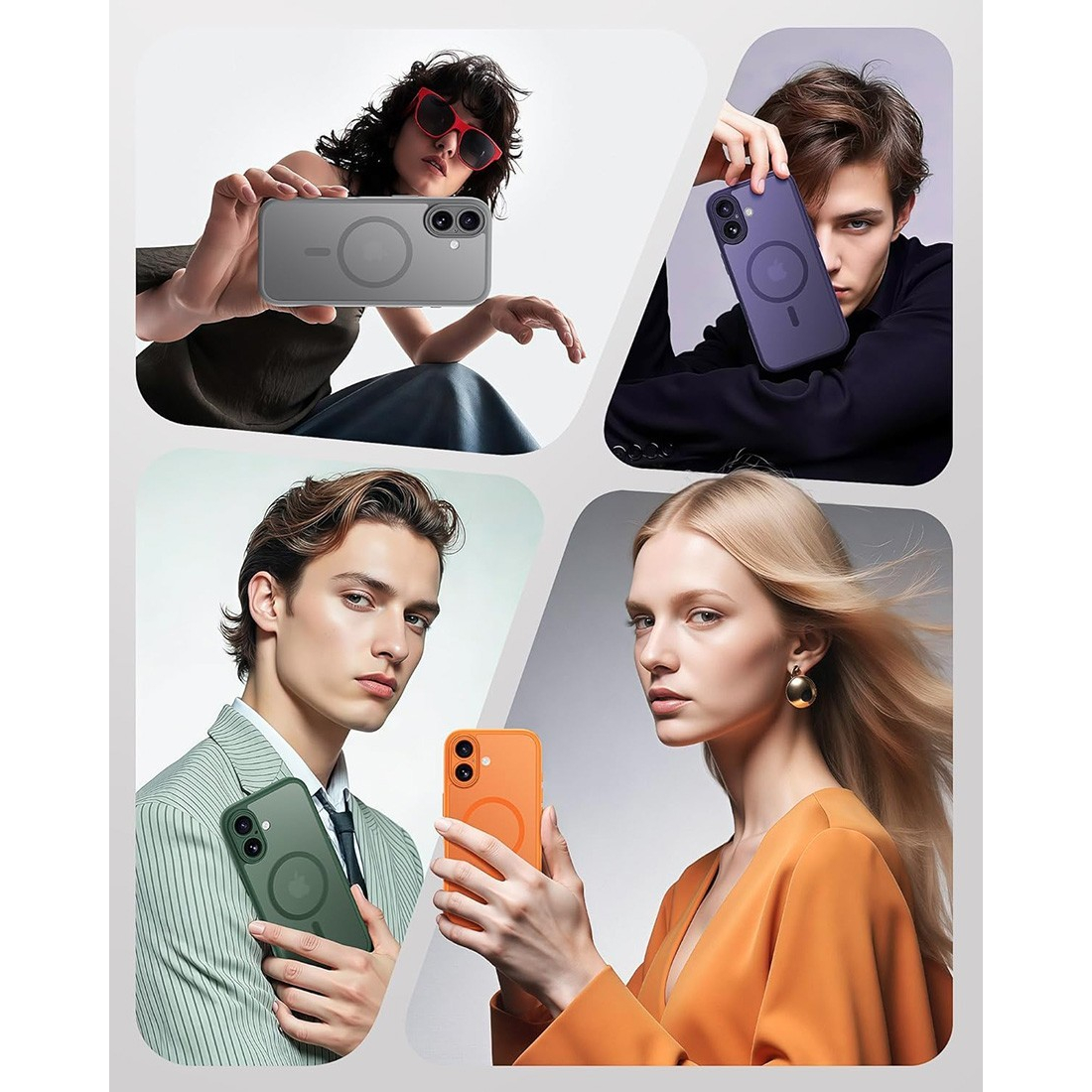Coque renforcée semi transparente iPhone 17 Pro Max avec magsafe Noir