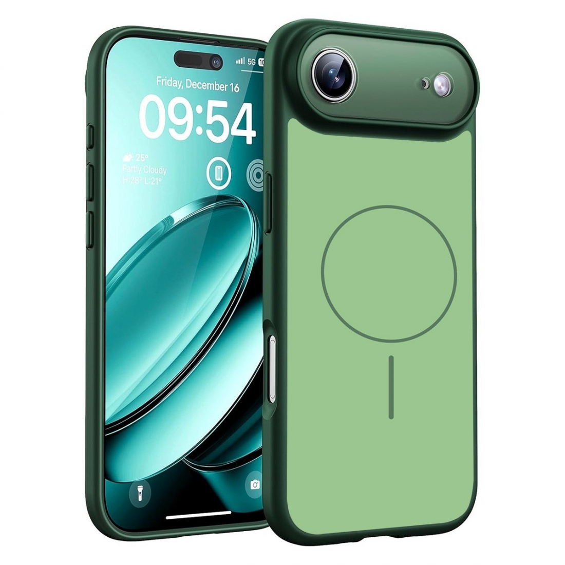 Coque renforcée de couleur iPhone Air avec magsafe couleur vert