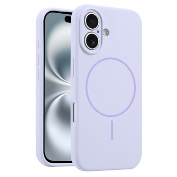 Coque Silicone Moxie BeFluo avec magsafe iPhone 16 - lilas