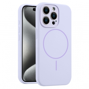 Coque Silicone Moxie BeFluo avec magsafe iPhone 16 Pro Max - lilas