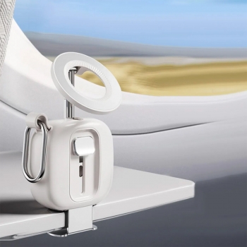 Support de bureau de voyage magsafe pliable - blanc