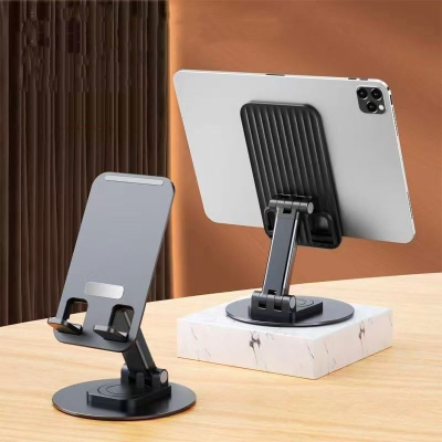Support Téléphone  Bureau Pliable et Rotatif 360°