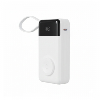 Powerbank compact 10000 mah 3 en 1 - blanc