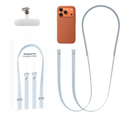 Bandouliere tissé  208 cm pour Smartphone - bleu glacier
