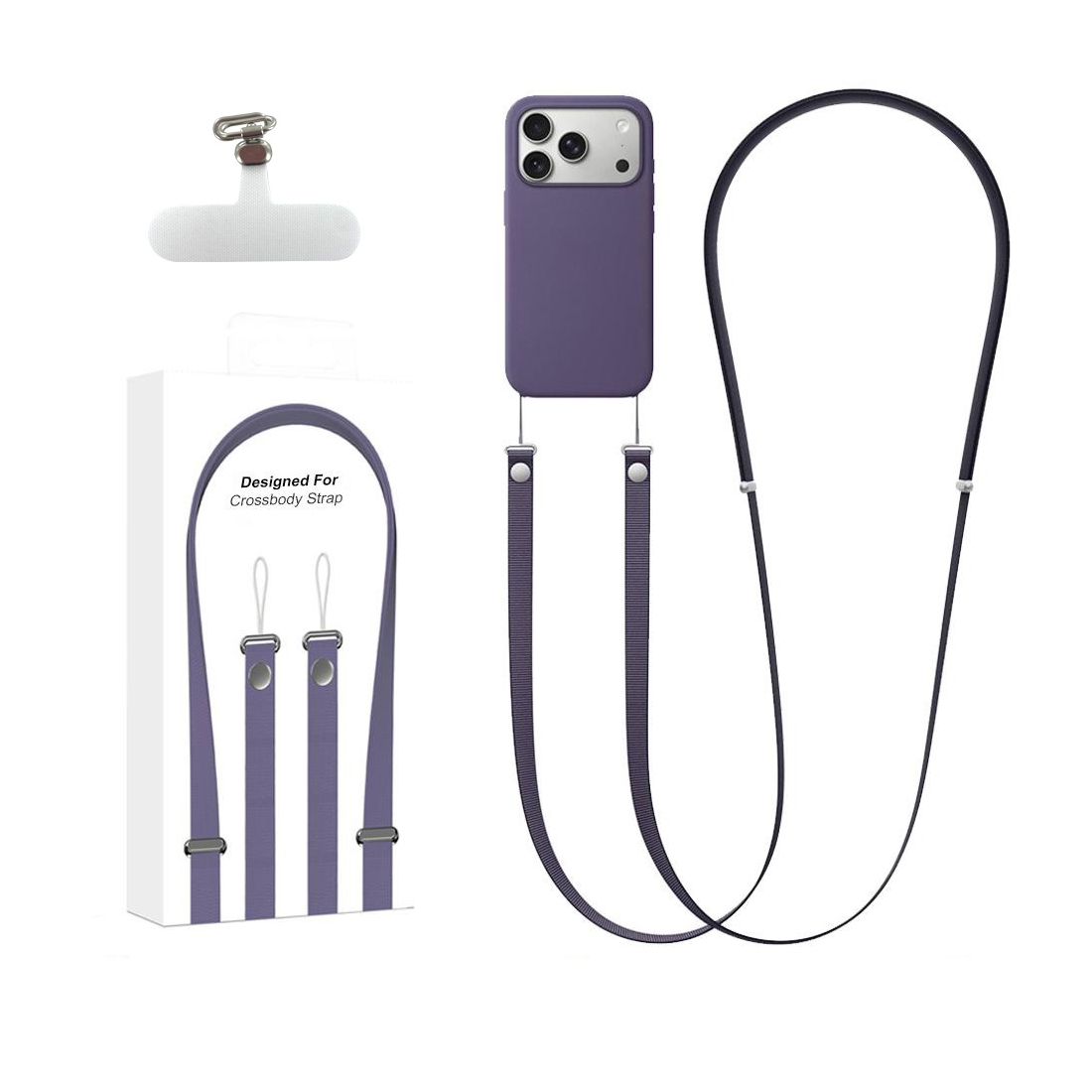 Bandouliere tissé  208 cm pour Smartphone - violet