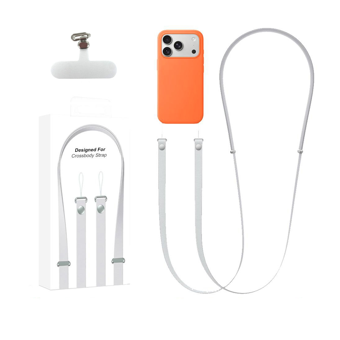 Bandouliere tissé  208 cm pour Smartphone - gris