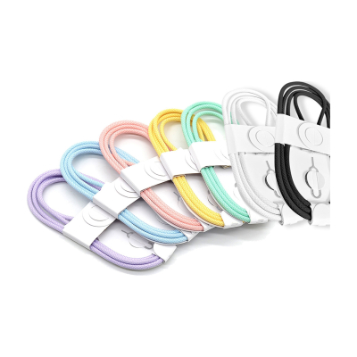 Câble data Nylon POP tressé USB-C vers USB-C 60W - Lavande