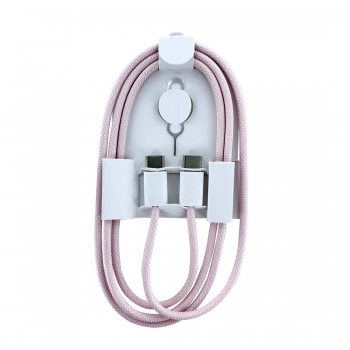 Cable Data Tressé Gamme Nylon POP Type-C vers Type-C - rose