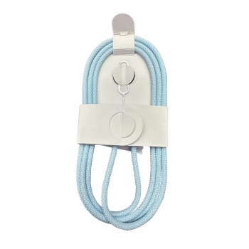 Cable Data Tressé Gamme Nylon POP Type-C vers Type-C - Bleu clair