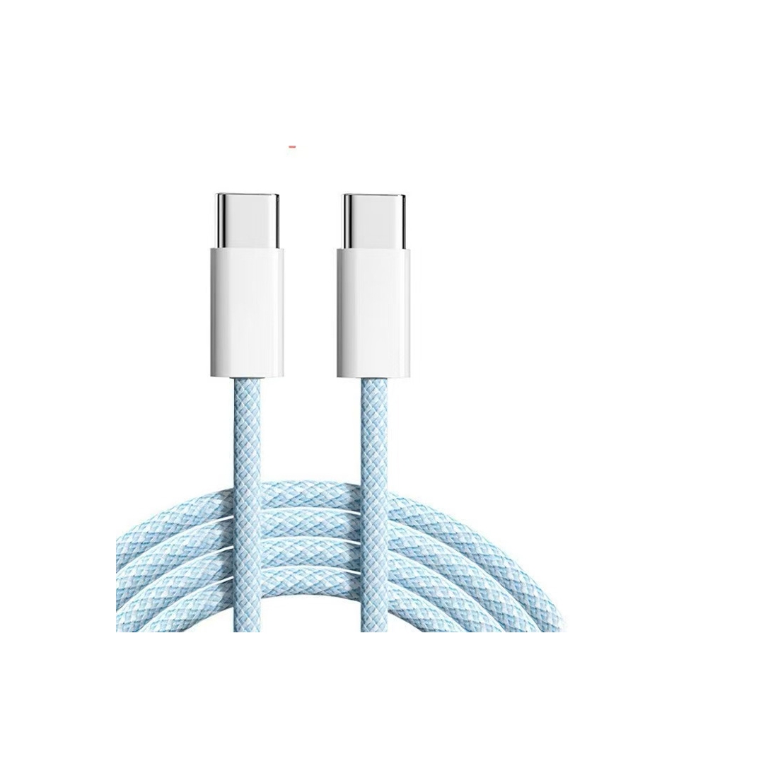 Cable Data Tressé Gamme Nylon POP Type-C vers Type-C - Bleu clair