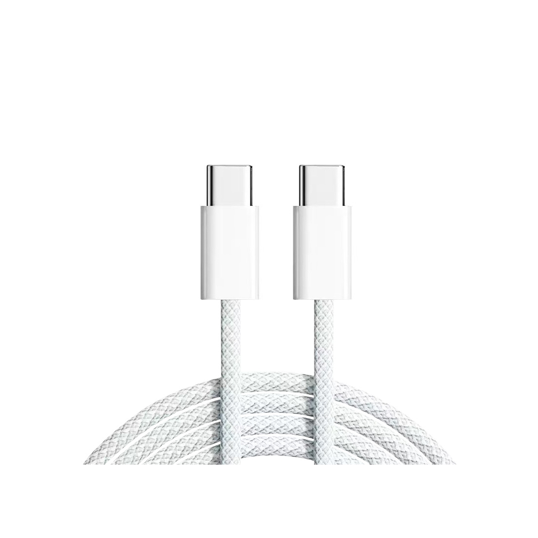 Cable Data Tressé Gamme Nylon POP Type-C vers Type-C - Blanc