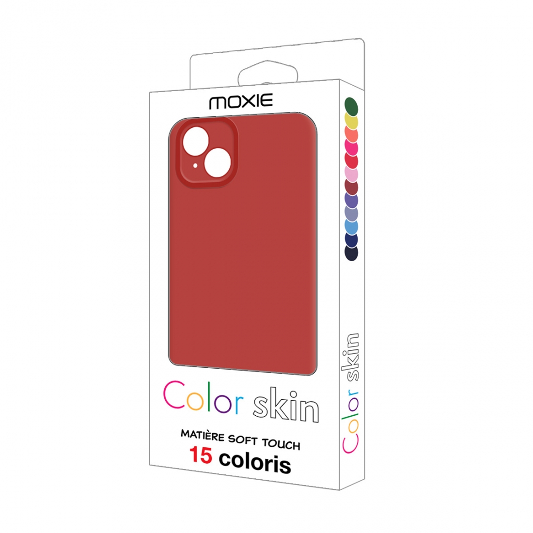 Coque premium Color Skin pour iphone 15  - Bordeau