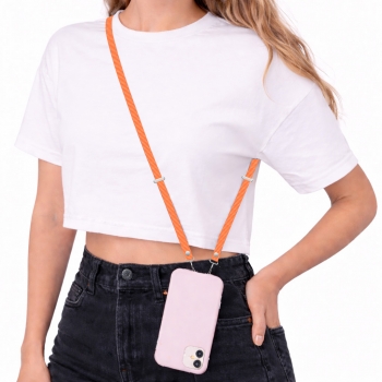 Bandouliere tissé  208 cm pour Smartphone - orange