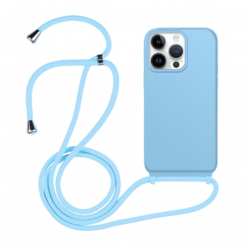 Coque premium + lacet Color lace pour iphone 14 Pro - bleu glacier