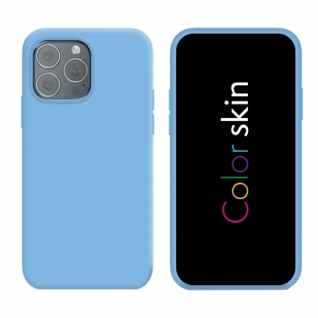 Coque premium Color Skin pour  iphone 14  pro couleur bleu glacier