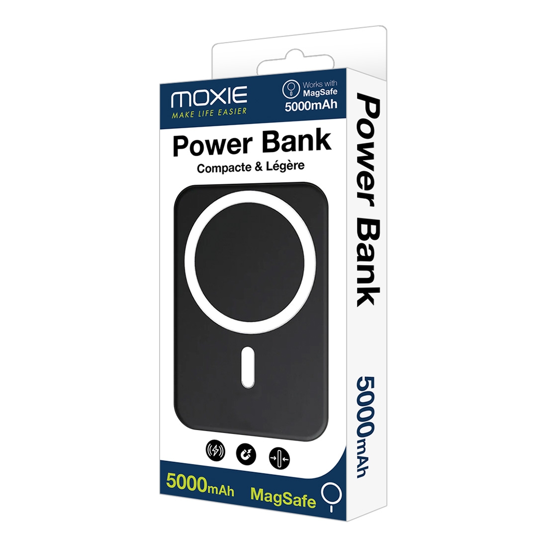 Batterie de secours MagSafe 5000mah charge rapide - Noir