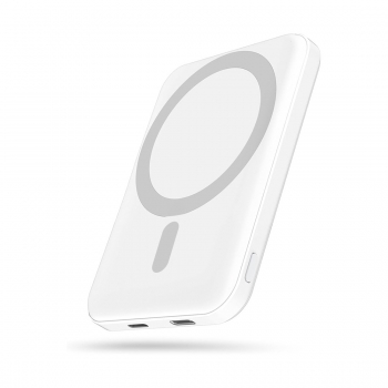 Batterie de secours MagSafe 5000mah charge rapide - Blanc