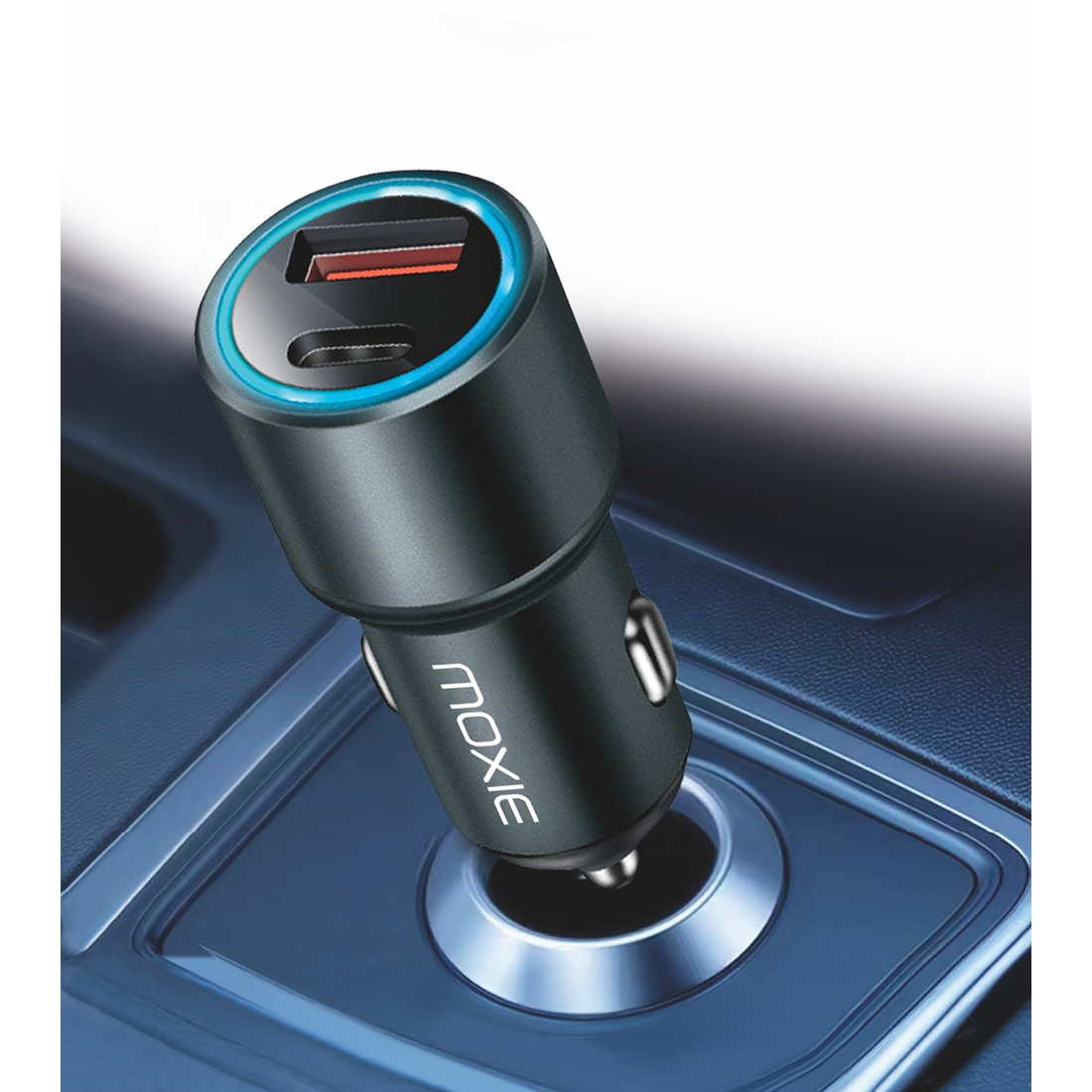 Chargeur allume-cigare Iron Car 48W aluminium - 1 port USB-A + 1 Type-C
