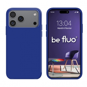 Coque Silicone Moxie BeFluo iPhone 17 Pro - Bleu electrique