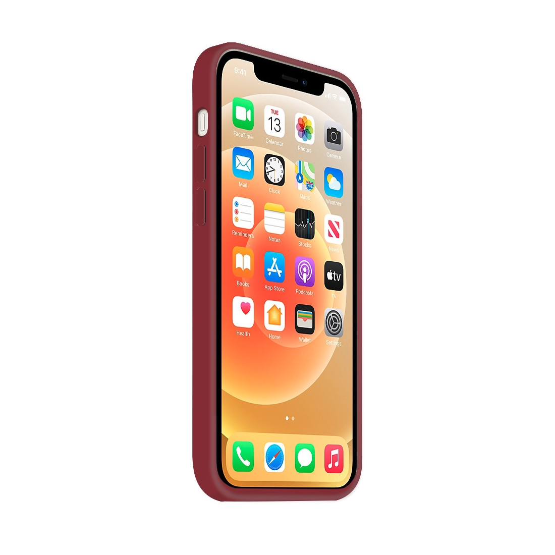 Coque Silicone Moxie BeFluo Fine et Légère pour iPhone 16 Plus, Intérieur Microfibre - Dark Cherry