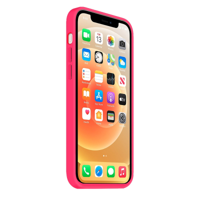 Coque Silicone Moxie BeFluo Fine et Légère pour iPhone 16 Pro, Intérieur Microfibre - Rose fluo