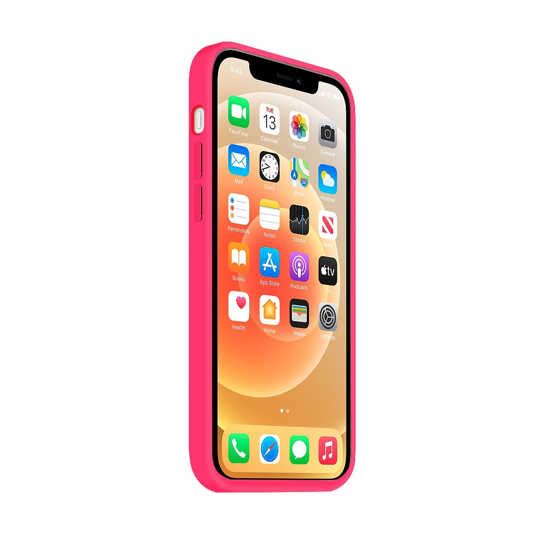 Coque Silicone Moxie BeFluo Fine et Légère pour iPhone 15, Intérieur Microfibre - Rose fluo