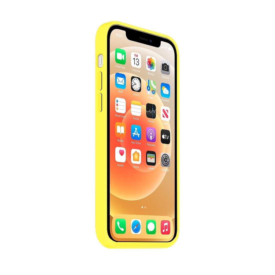 Coque Silicone Moxie BeFluo Fine et Légère pour iPhone 15, Intérieur Microfibre - Jaune fluo