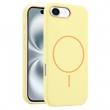 Coque Silicone Moxie BeFluo avec magsafe iPhone 17e - jaune