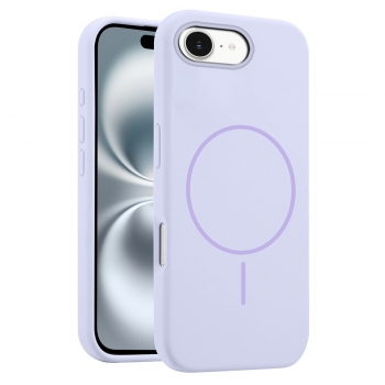 Coque Silicone Moxie BeFluo avec magsafe iPhone 17e - lilas
