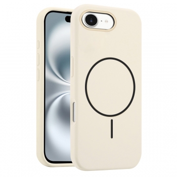 Coque Silicone Moxie BeFluo avec magsafe iPhone 17e - creme