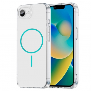 Coque renforcée transparente iPhone 17e avec magsafe - Bleu clair