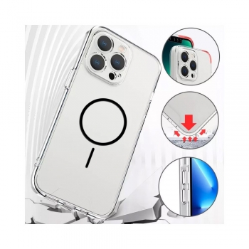 Coque renforcée transparente iPhone 17e avec magsafe - Noir