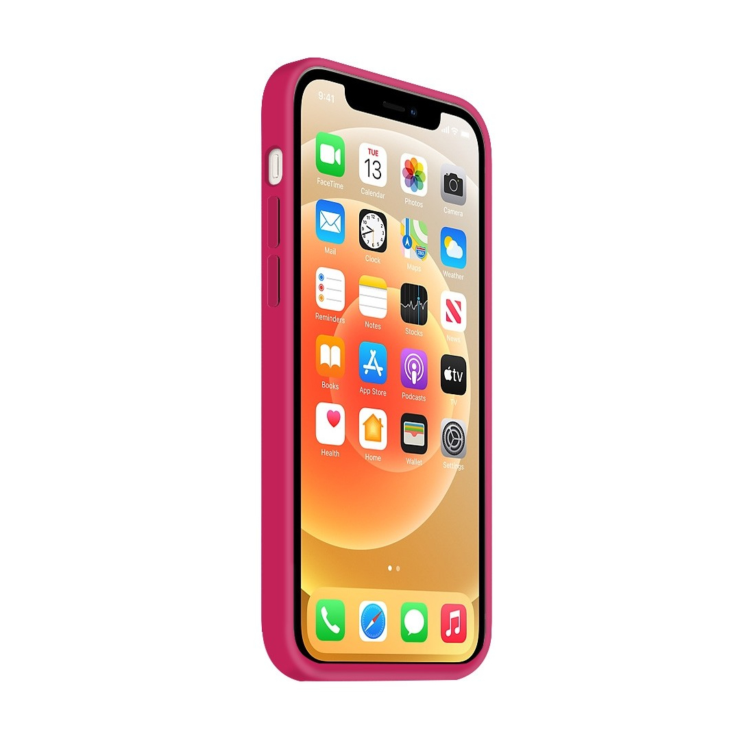 Coque Silicone Moxie BeFluo Fine et Légère pour iPhone 17e, Intérieur Microfibre - framboise