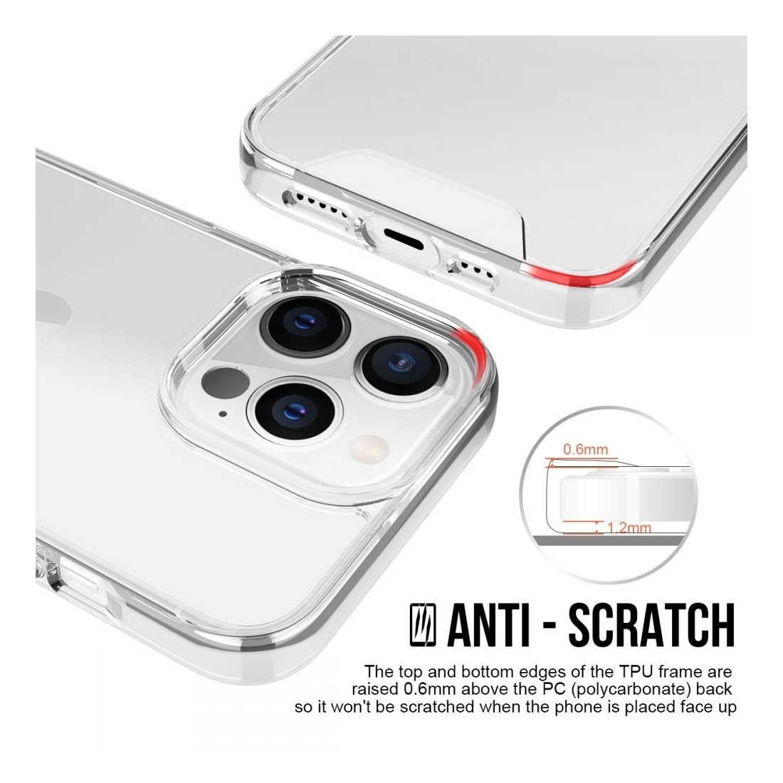 Coque renforcée Moxie transparente en TPU et Polycarbonate pour Apple iPhone 17e