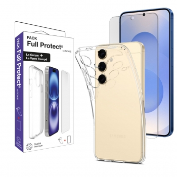 Pack 1 coque tpu transparente + 1 verre trempé 2.5D Samsung galaxy S26