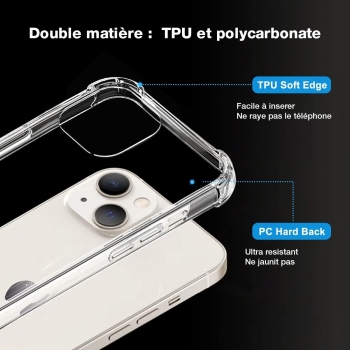 Housse transparente antichoc coins renforcé pour Samsung Galaxy A37