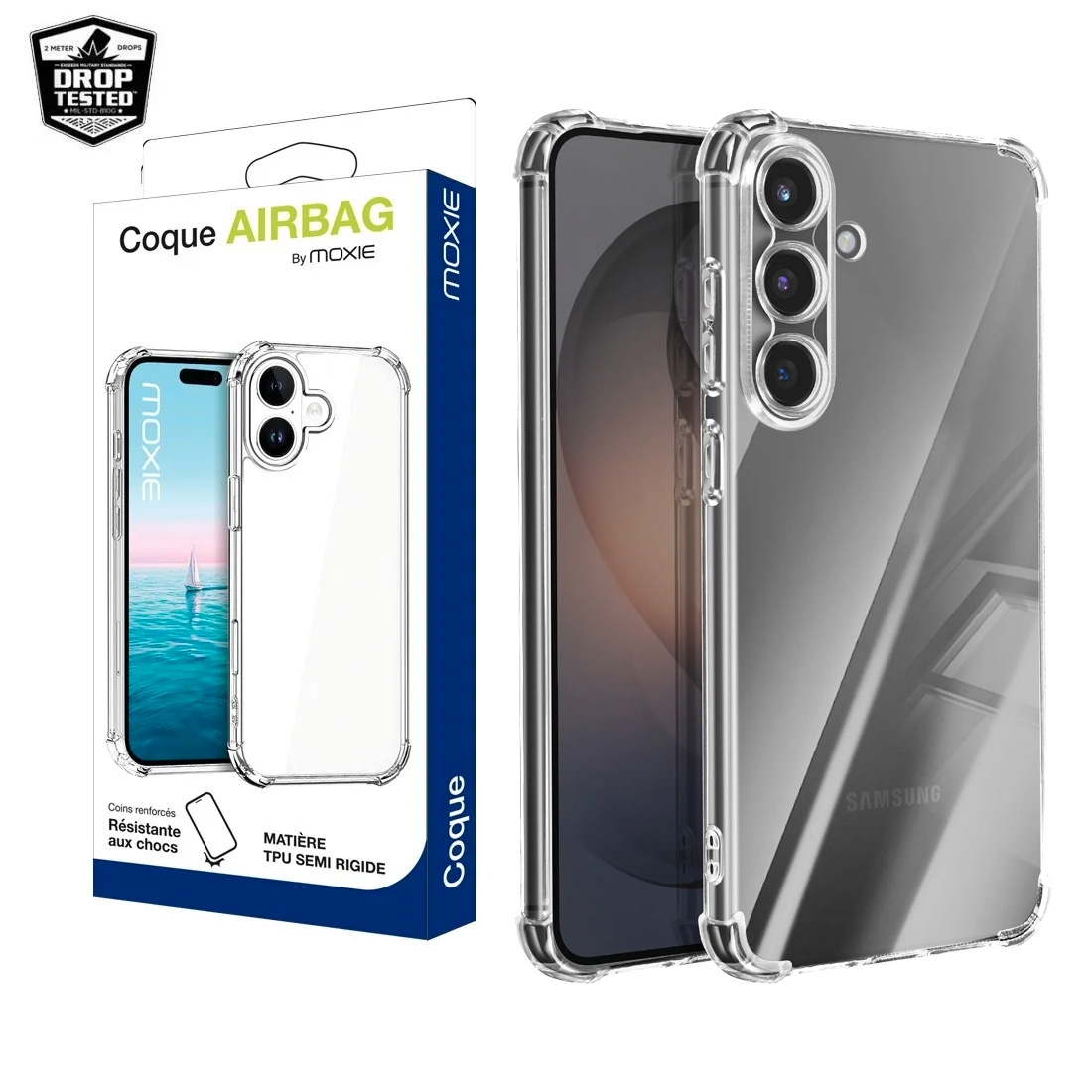 Housse transparente antichoc coins renforcé pour Samsung Galaxy A37