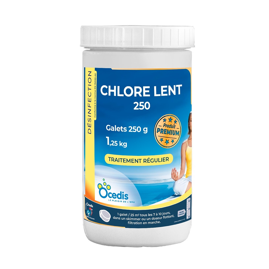 CHLORE LENT 250 1.25 REF:116250012 GAMME NAGEO