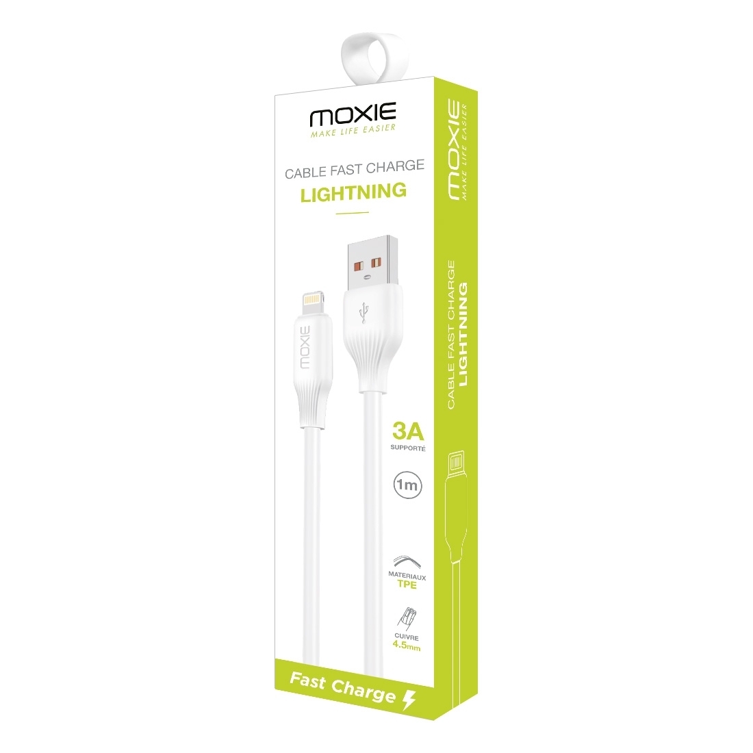 Cable de charge ultra resistant pour iPhone - 1 mètre