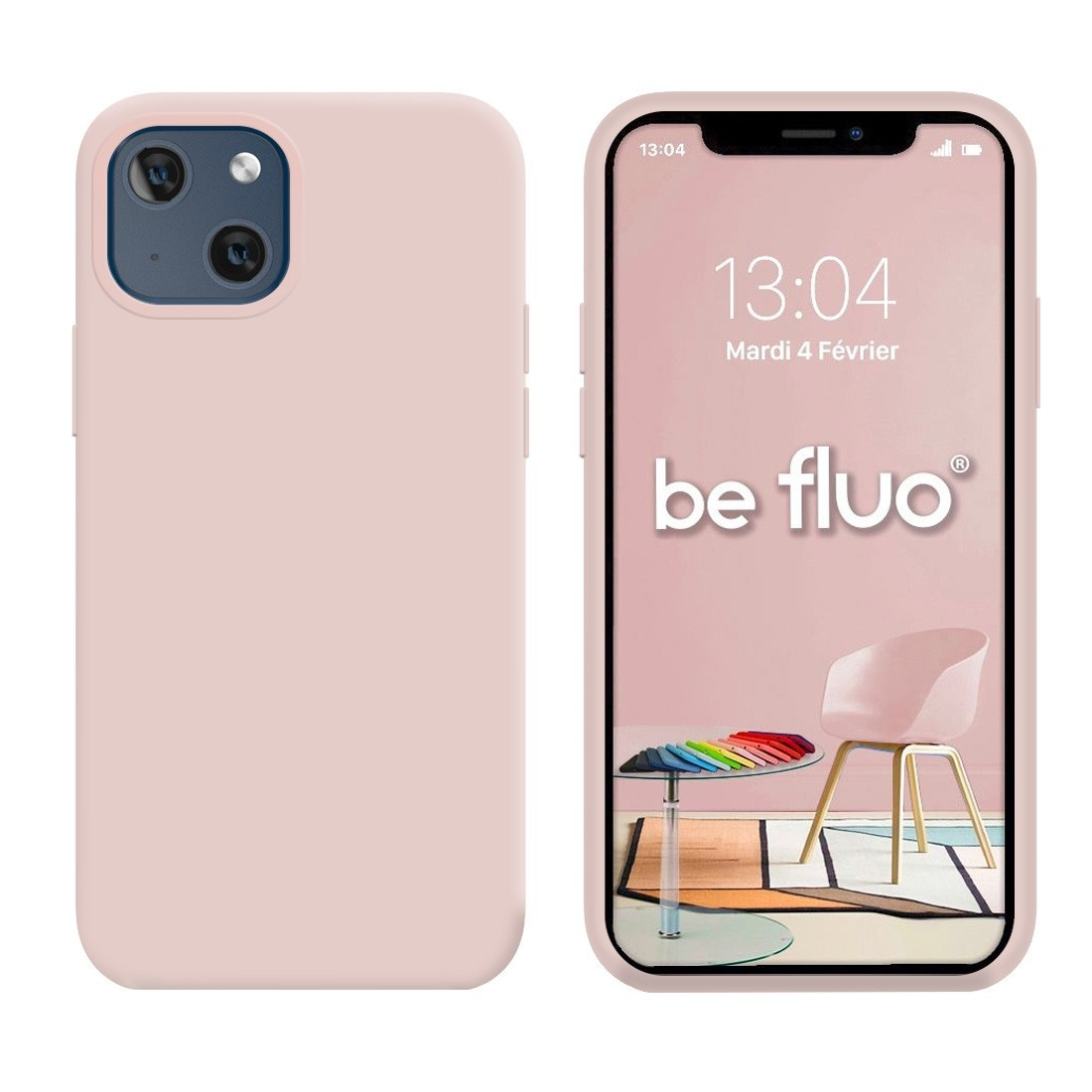 Coque Premium BE Fluo pour iPhone 15 - Rose des sables