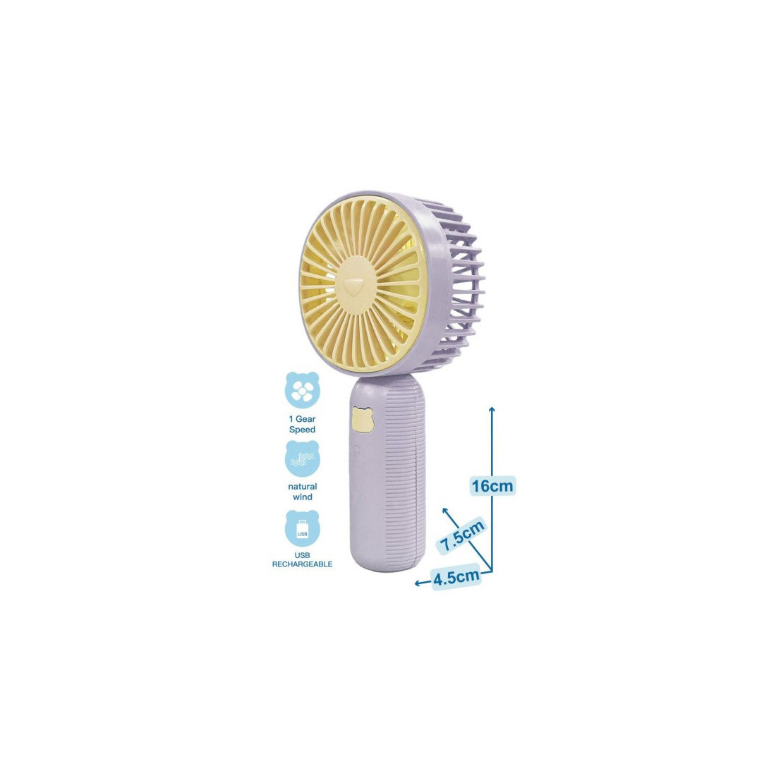 Mini ventilateur 400mah YH0060 - Violet