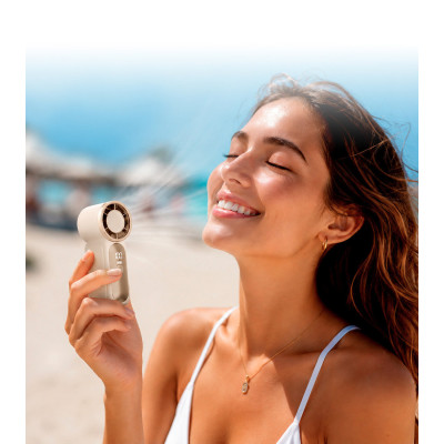 Mini Ventilateur rechargeable 1200 mah Pocket Fan à 6 vitesses - Blanc