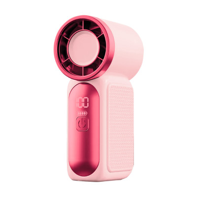 Mini Ventilateur rechargeable 1200 mah Pocket Fan à 6 vitesses - Rose