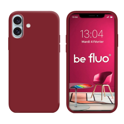 Coque Silicone Moxie BeFluo pour iphone 18 - Dark Cherry