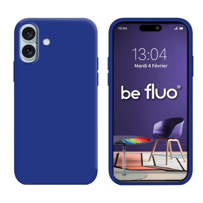 Coque Silicone Moxie BeFluo pour iphone 18 - Bleu electrique