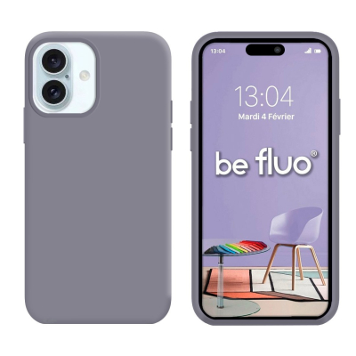Coque Silicone Moxie BeFluo pour iphone 18 - Gris lavande