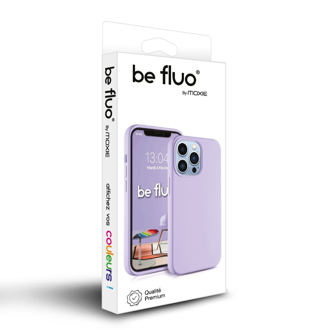 Coque Silicone Moxie BeFluo Fine et Légère pour iphone 18 - Lilas