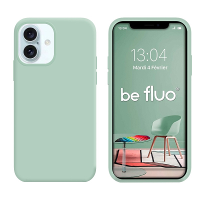 Coque Silicone Moxie BeFluo Fine et Légère pour iphone 18 - Menthe